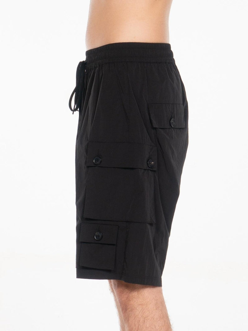 Young Nylon Cargo Shorts / Black, , Clothing, Apparel - Drifter Industries