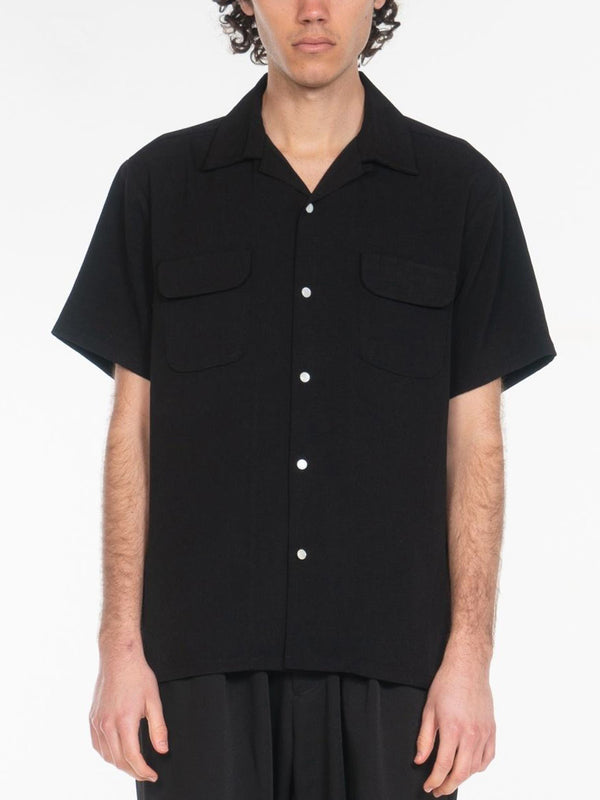 Fields Open Collar Shirts / Black, , Clothing, Apparel - Drifter Industries
