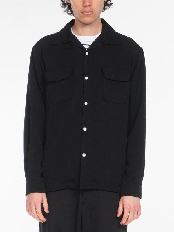 Terry Open Collar Shirts / Black, , Clothing, Apparel - Drifter Industries